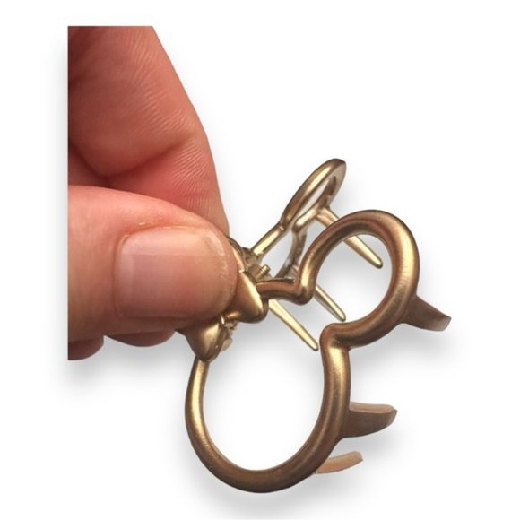 🆕 NWT Disney Minnie Mouse Frosted Goldtone Claw Hair Clip - Picture 6 of 6